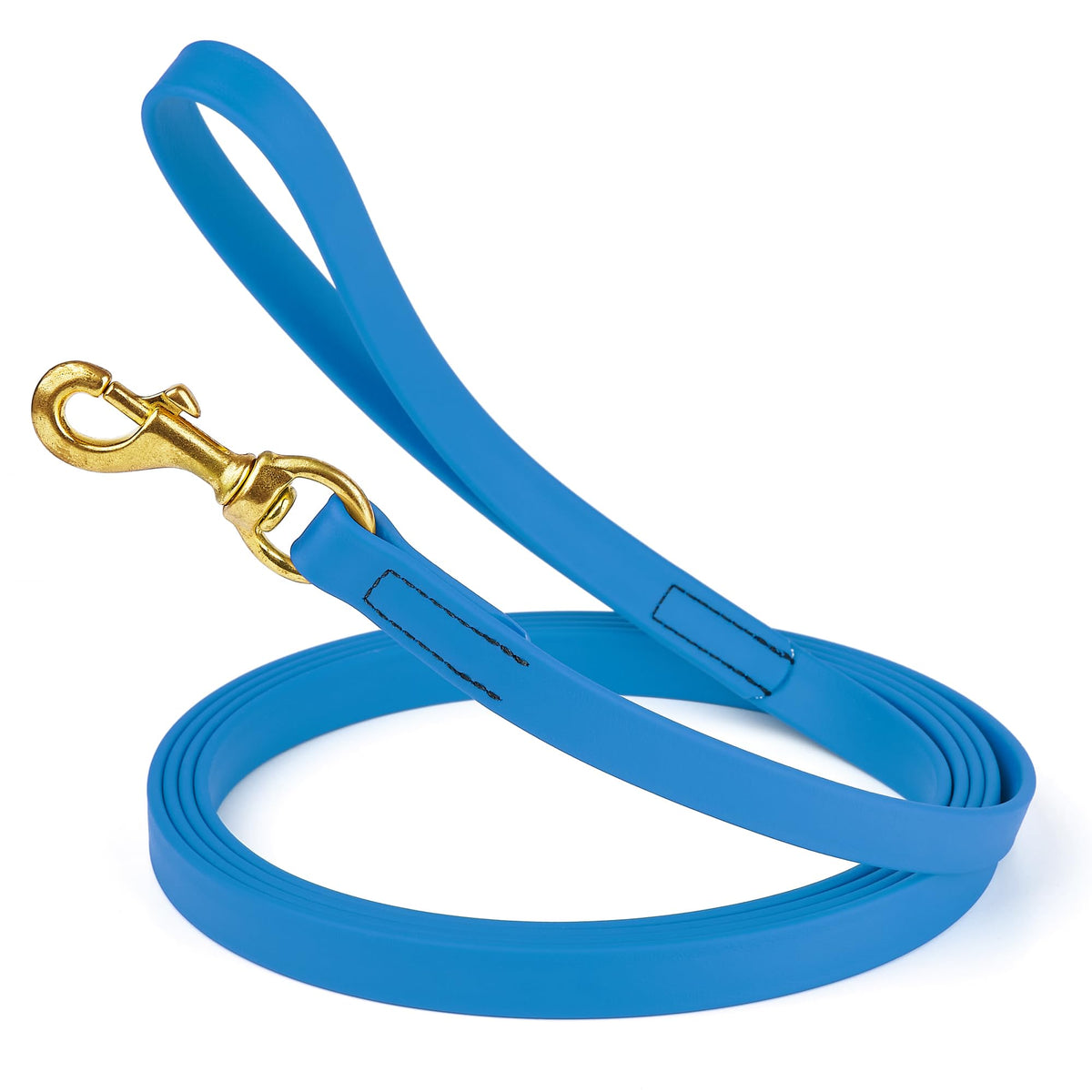 Viper Biothane K9 Working Dog Leash Waterproof Lead for Tracking Training Schutzhund Odor-Proof Long Line with Solid Brass Snap for Puppy Medium and Large Dogs 6ft, Black