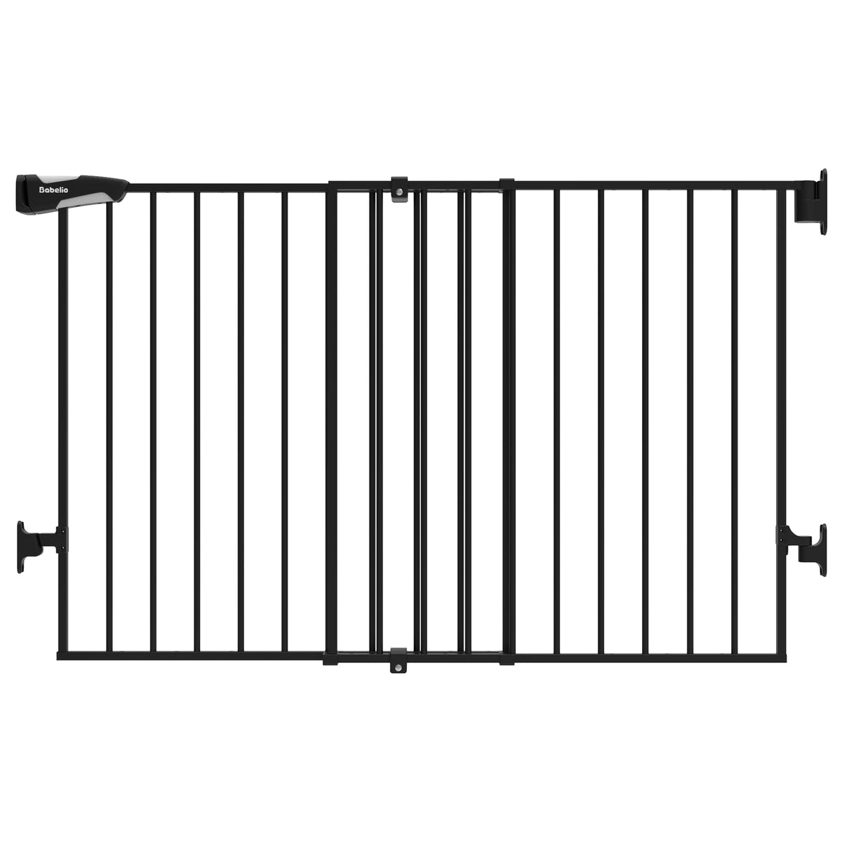 Babelio 34" Extra Tall No Bottom Bar Baby Gate, 26-43", Brown Wood Pattern