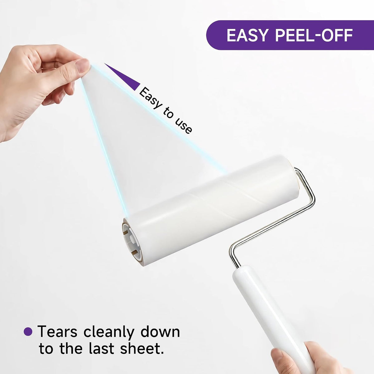 Extra Sticky Lint Roller, 6.3 Inch Wide Heavy Duty Pet Hair Remover