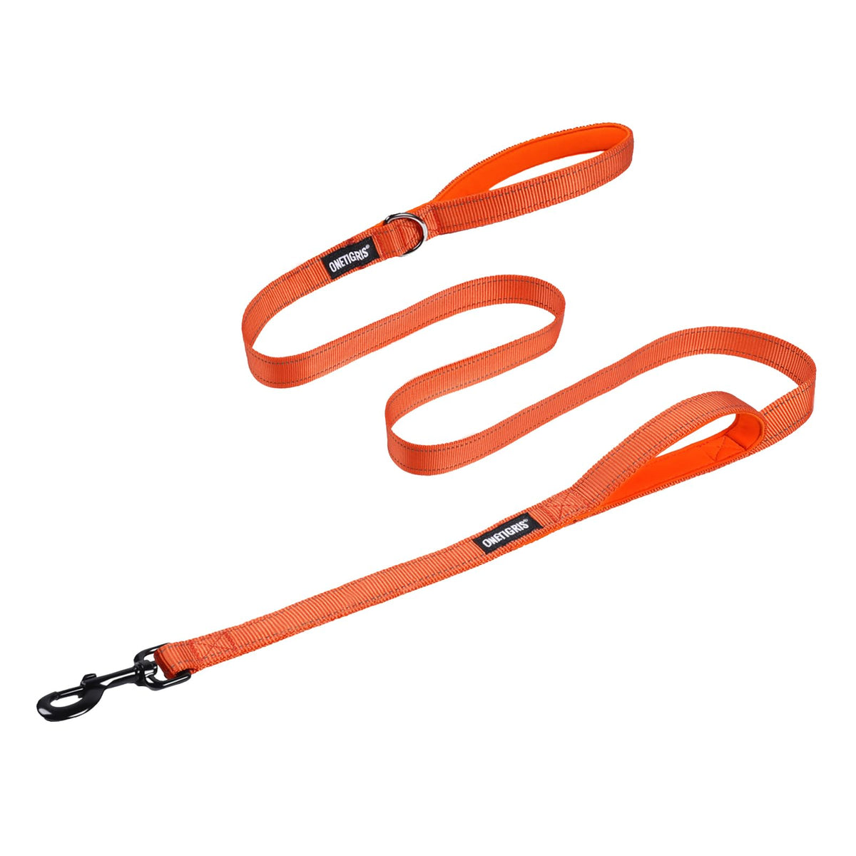 OneTigris No-Pull Dog Leash with Handle for Medium Large Dogs (Black, 4FT)