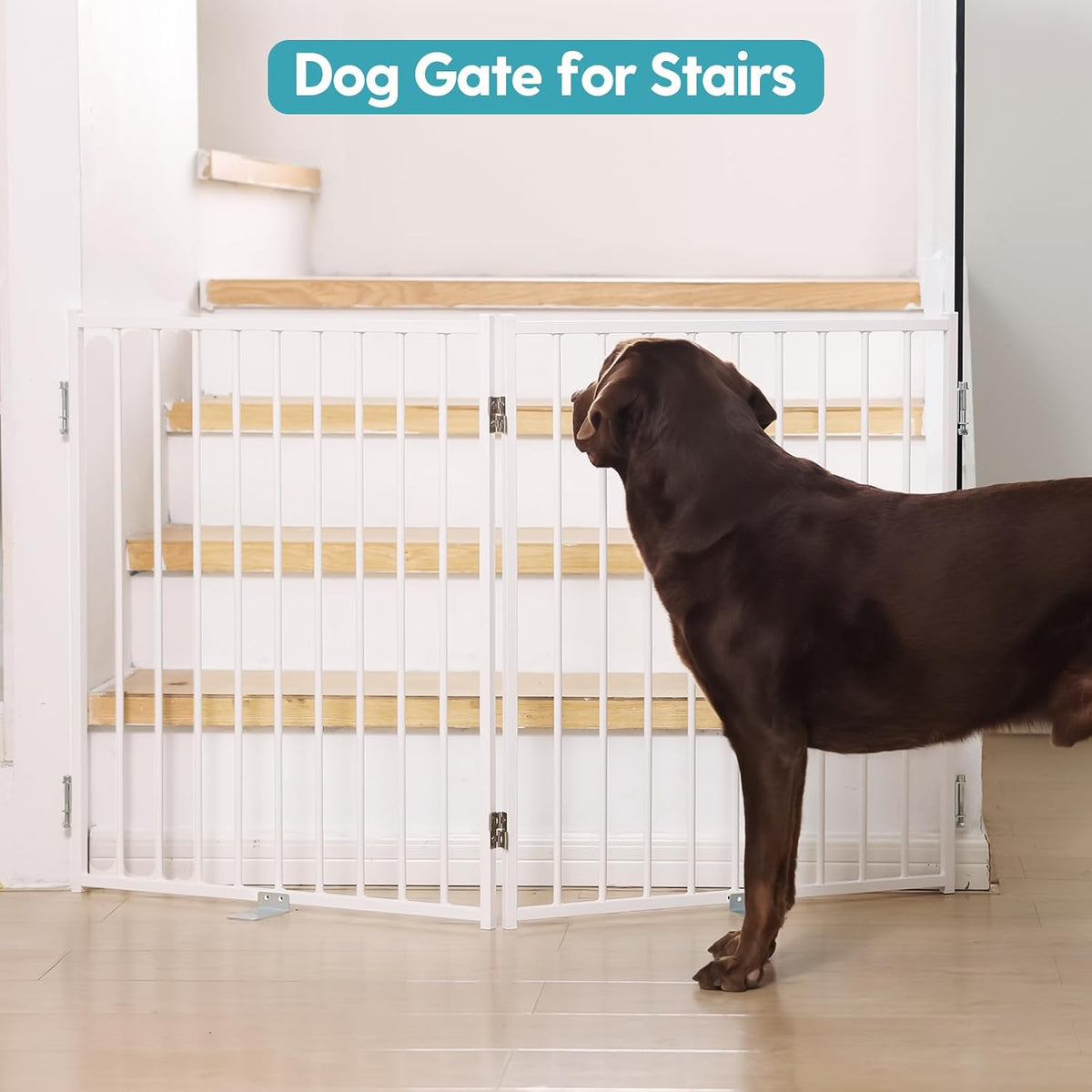 No Pawblems Full Metal Dog Gate Extension, 30" Tall Foldable Panels