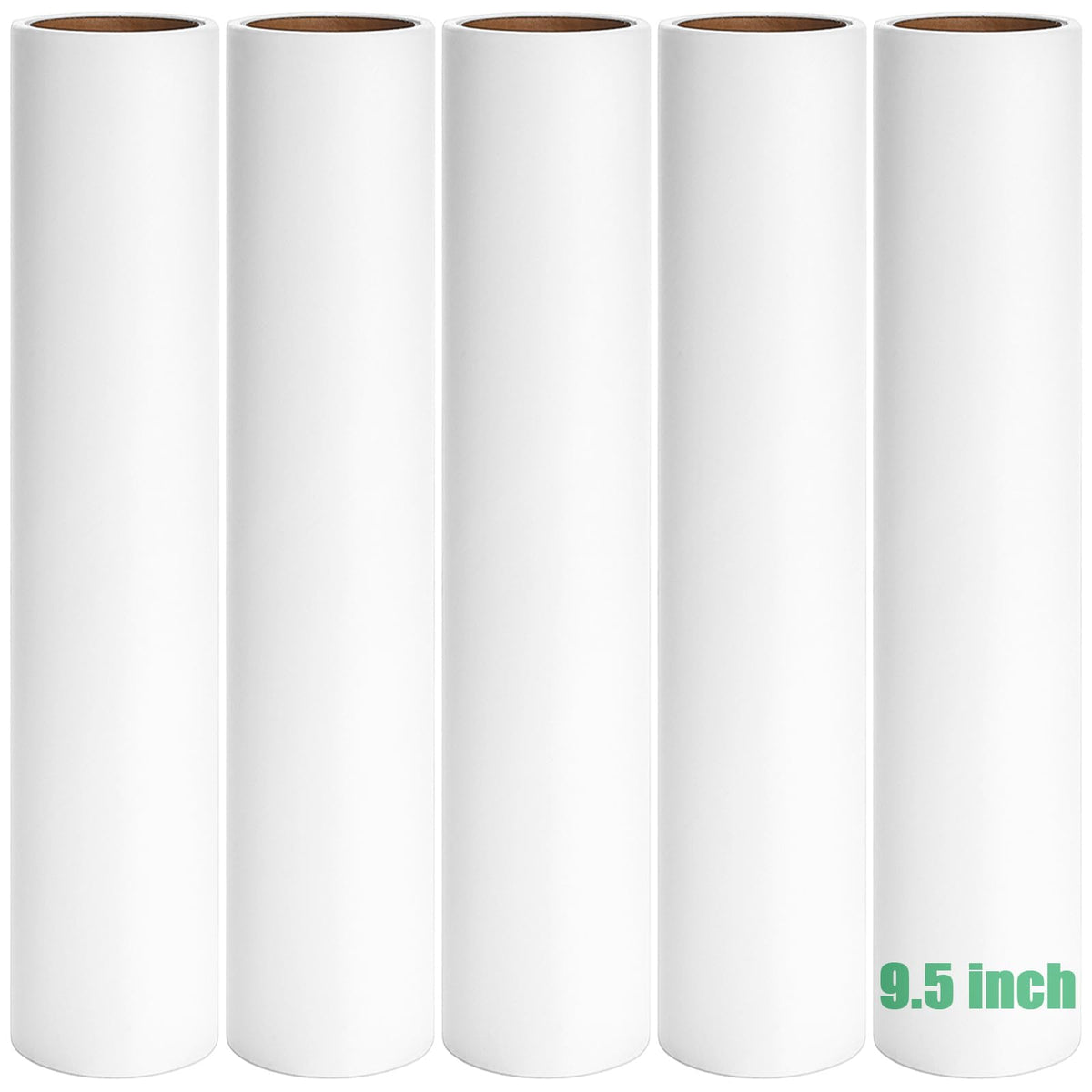 9.5 inch Lint Roller Refills Only, Fit for 9.4/9.45/9.5 inch Large Lint Rollers for Floor Carpet Couch, Extra Sticky Pet Hair Lint Roller Refill 5 Pack, Total 300 Sheets (9.5'' Wide)