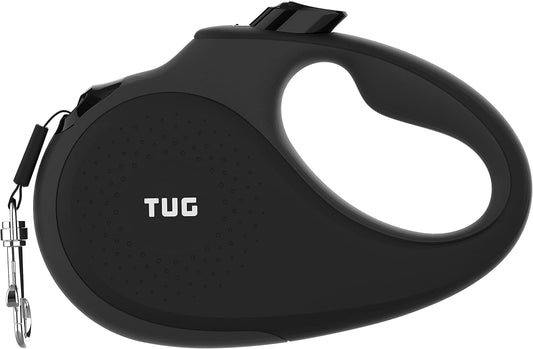 TUG Original Retractable Dog Leash, 16 ft (Medium, Black/Grey)