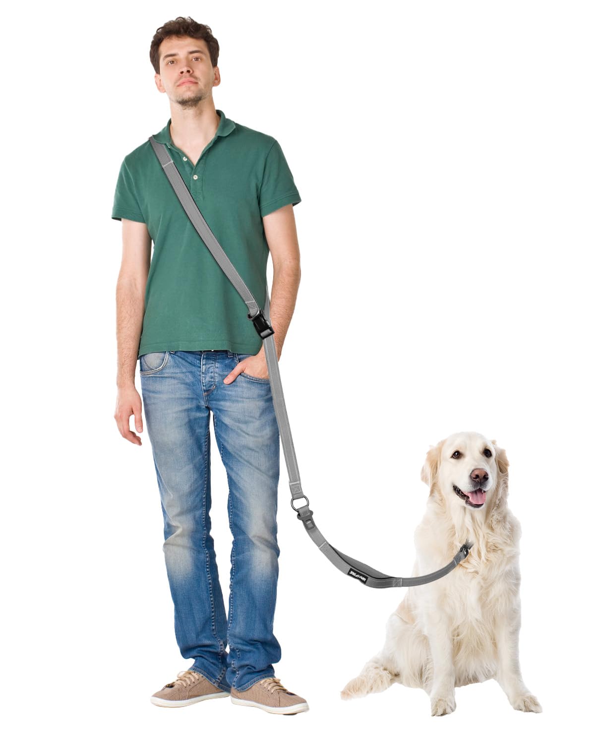 Hands Free Dog Leash, Multifunctional Crossbody Dog Leash