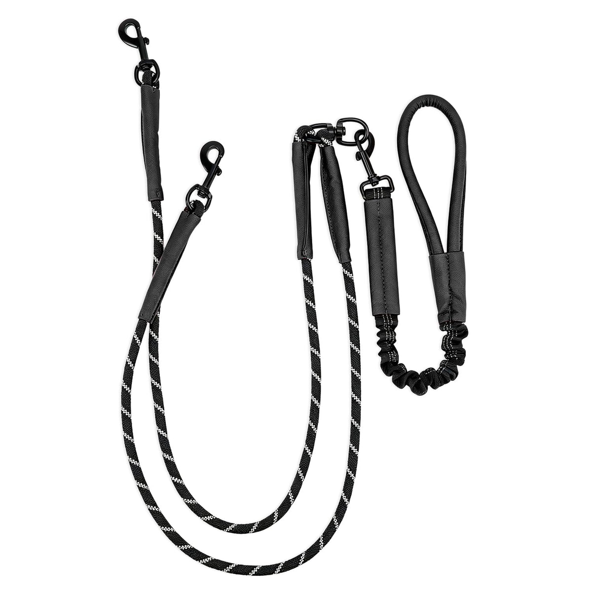 Pieviev Double Dog Leash for 2 Medium&Large Dogs, Longer Coupler, No Tangle