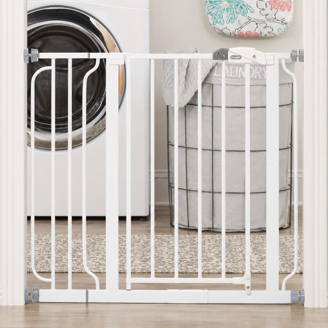 Regalo Safety 29"-49" Extra Wide Baby Gate, Bottom of Stairs & Doorways