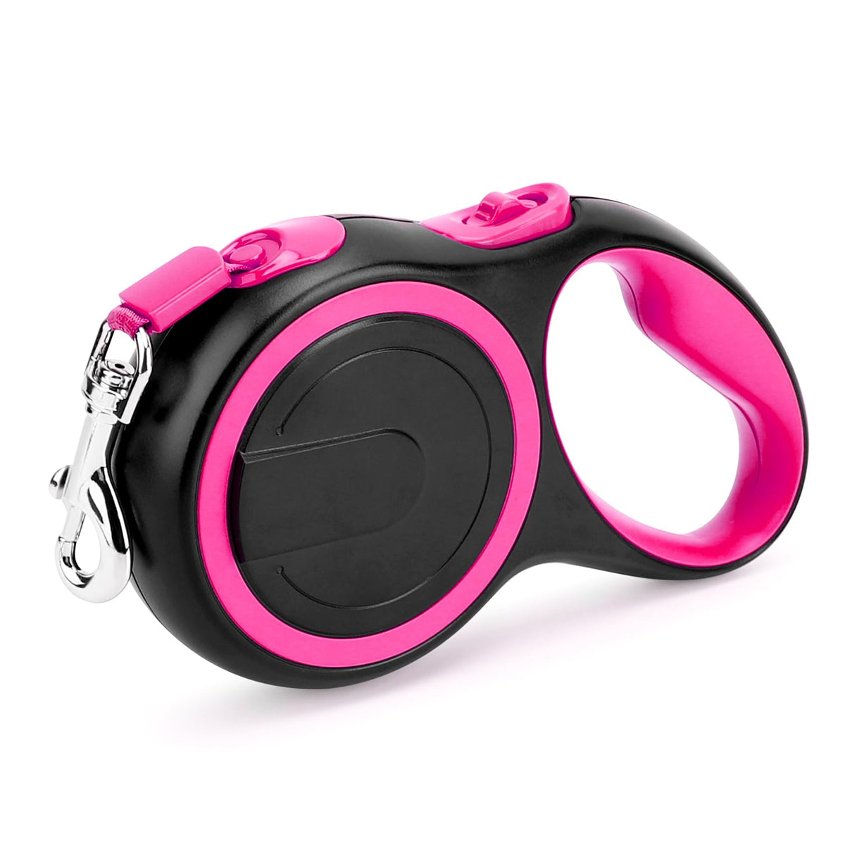 Segarty 26ft Dog Leash Retractable, 8m Dog Leads Long for Medium Large Breed Pets 44-110Lbs, No Tangle Nylon Tape and 1 Button Break & Lock Heavy Duty Leash for Training Running, Pink