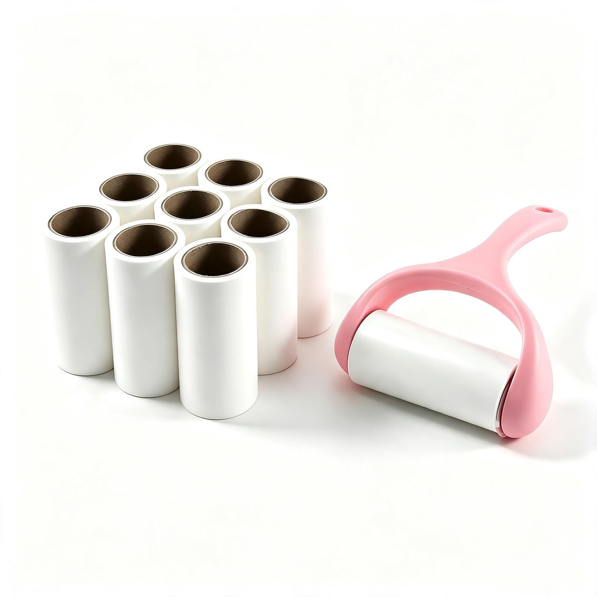 Lint Roller, 10 Refills 600 Sheets Extra Sticky Lint Remover, Pet Hair Remover for Clothes Furniture Car, Fabric Shaver Pilling Remover for Dog Cat, Reusable Sticky Lint Roller for Home Auto