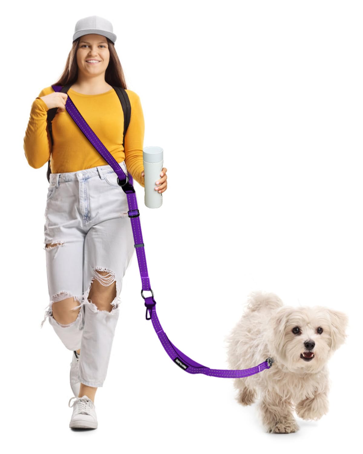Hands Free Dog Leash, Multifunctional Crossbody Dog Leash