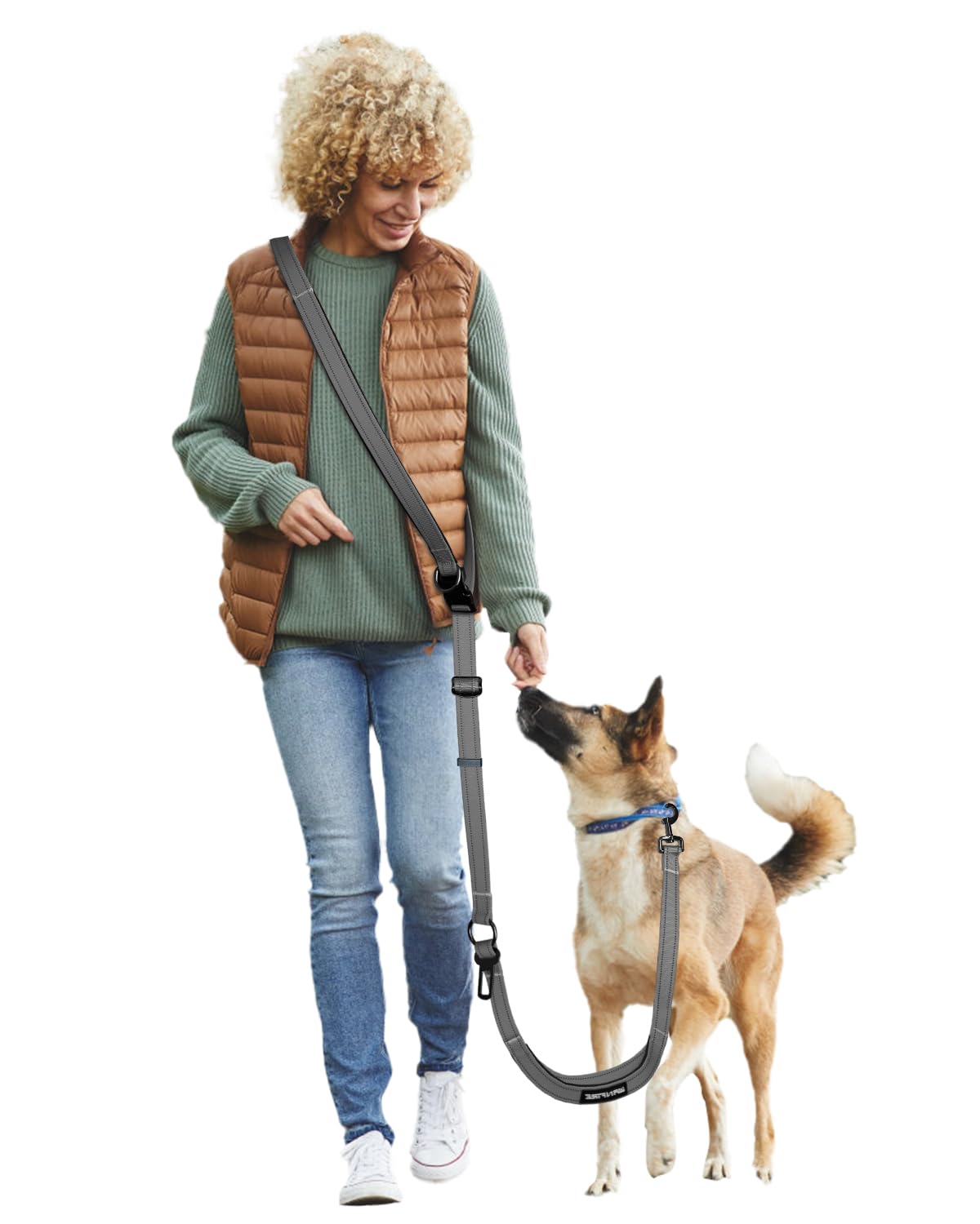Hands Free Dog Leash, Multifunctional Crossbody Dog Leash