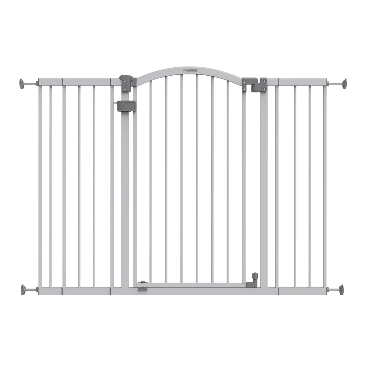 Ingenuity Multi-Use Decorative Extra Tall Walk-Thru Baby Gate, Fits Openings 28.5-48 Inch (Pack of 1), Black Metal, for Doorways and Stairways, 36' Tall Baby and Pet Gate, Black, One Size