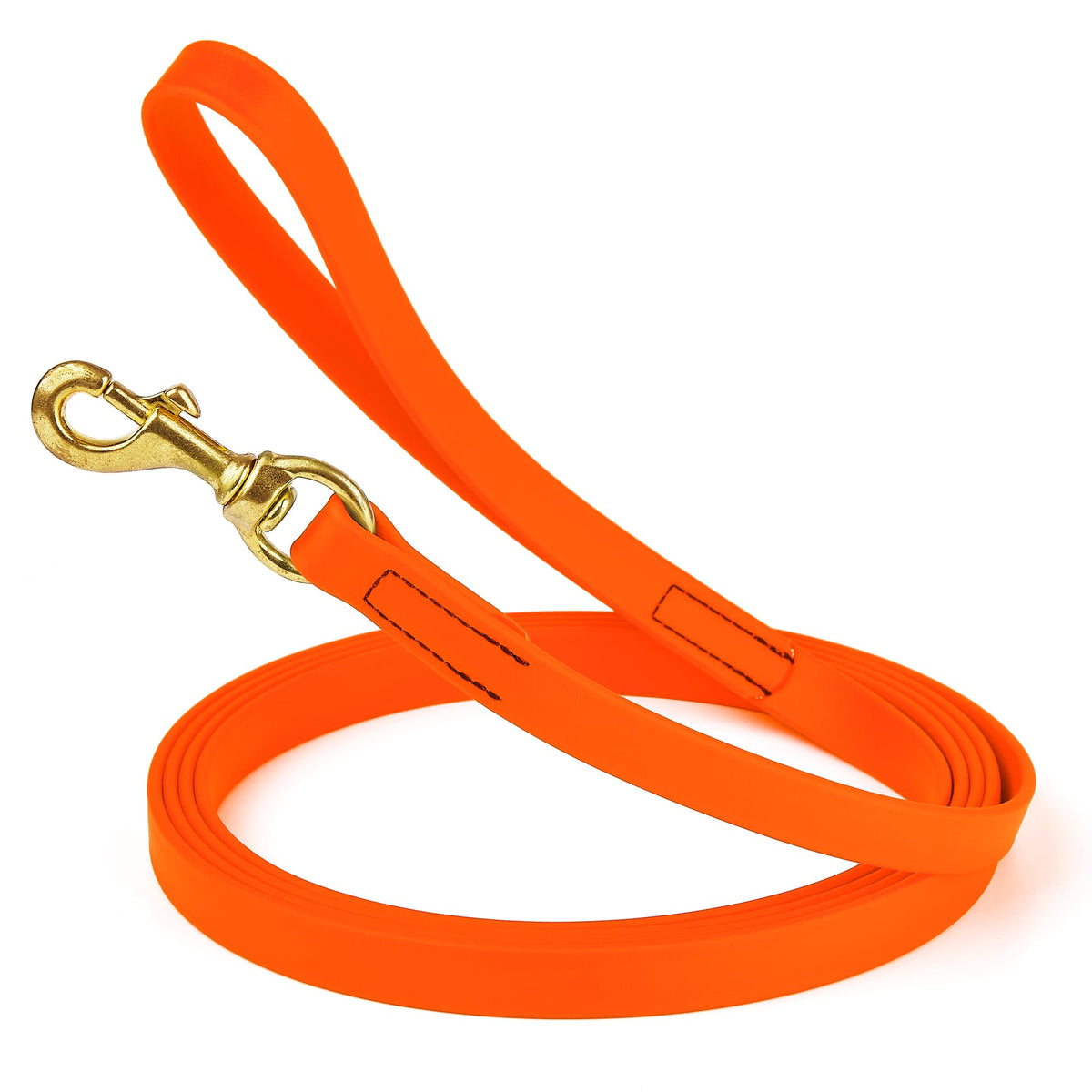 Viper Biothane K9 Working Dog Leash Waterproof Lead for Tracking Training Schutzhund Odor-Proof Long Line with Solid Brass Snap for Puppy Medium and Large Dogs 6ft, Black