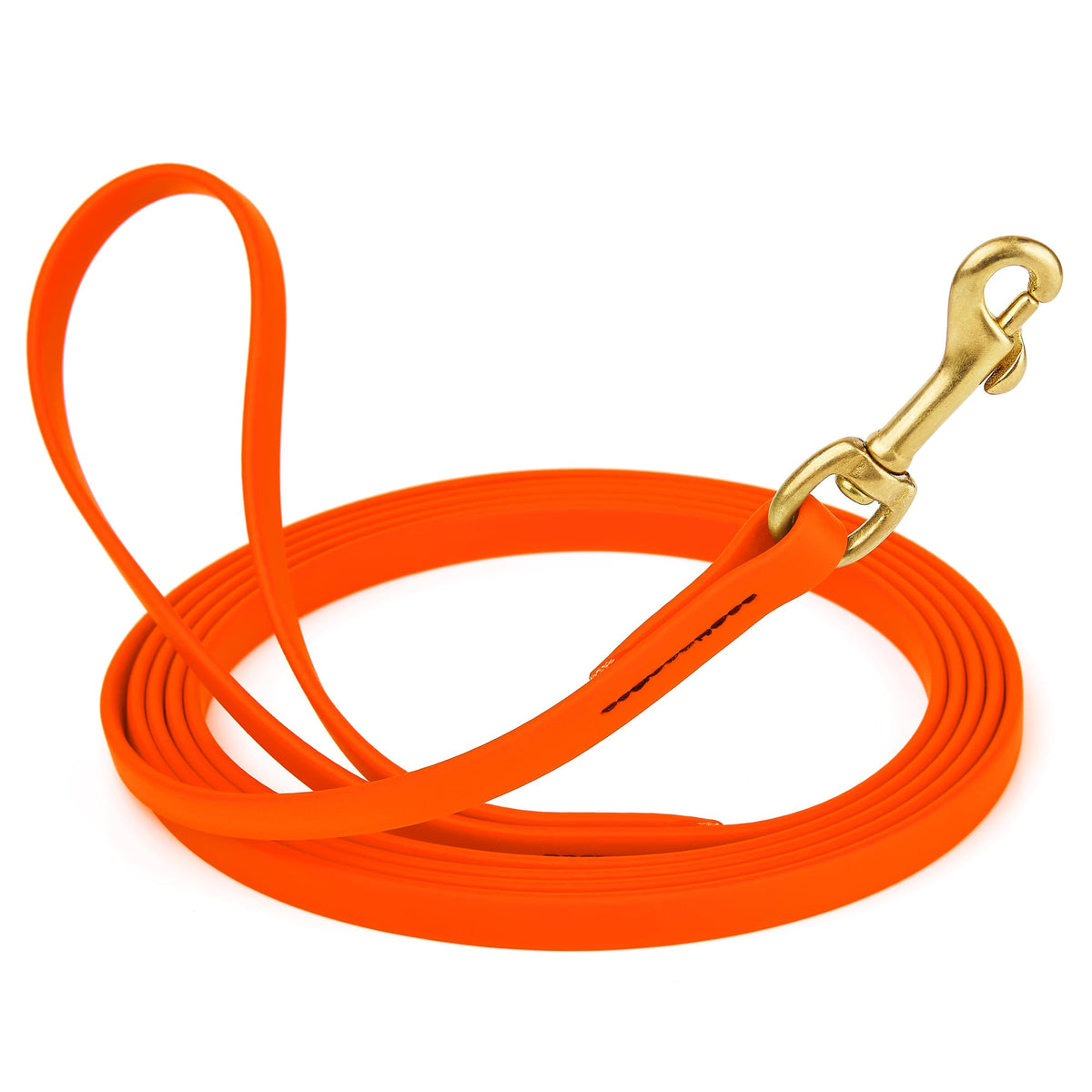 Viper Biothane K9 Working Dog Leash Waterproof Lead for Tracking Training Schutzhund Odor-Proof Long Line with Solid Brass Snap for Puppy Medium and Large Dogs 6ft, Black
