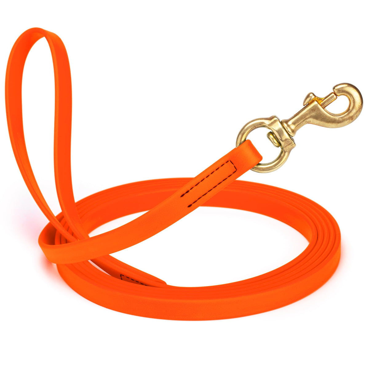 Viper Biothane K9 Working Dog Leash Waterproof Lead for Tracking Training Schutzhund Odor-Proof Long Line with Solid Brass Snap for Puppy Medium and Large Dogs 6ft, Black