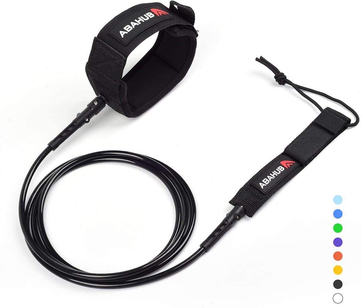 Abahub Surfboard Leash, 6/7/8/9/10 ft Straight Legrope Strap for Boards