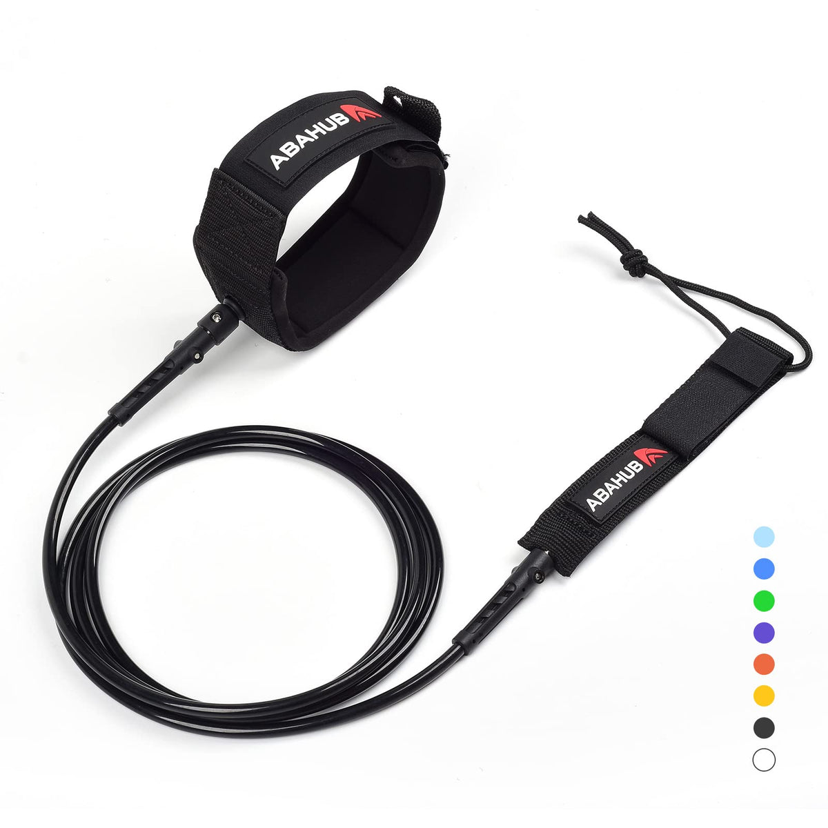 Abahub Surfboard Leash, 6/7/8/9/10 ft Straight Legrope Strap for Boards