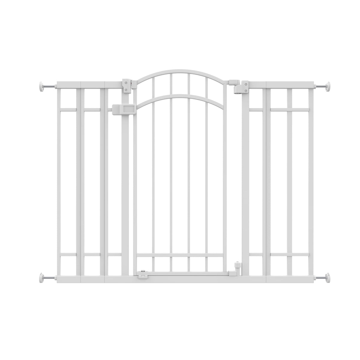Ingenuity Multi-Use Decorative Extra Tall Walk-Thru Baby Gate, Fits Openings 28.5-48 Inch (Pack of 1), Black Metal, for Doorways and Stairways, 36' Tall Baby and Pet Gate, Black, One Size