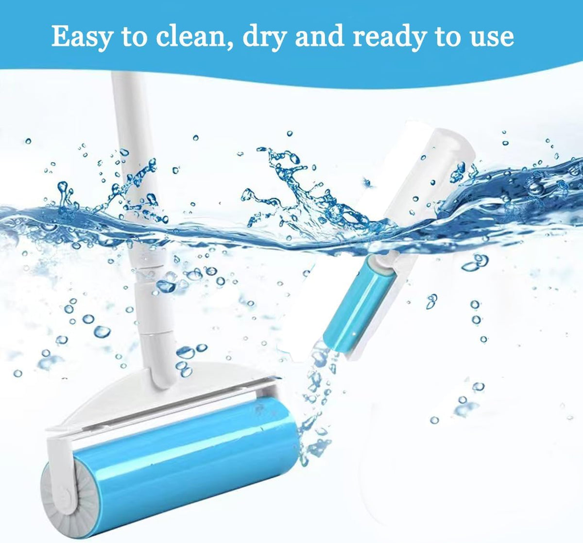 NUOBUT 8" Large Reusable Lint Roller, 1 Large, 1 Refill & 2 Mini Rollers