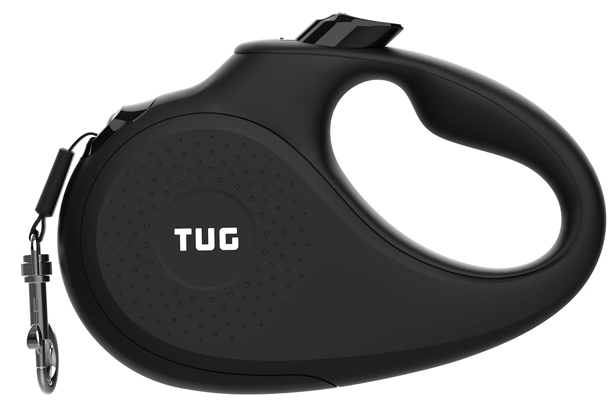 TUG Original Retractable Dog Leash, 16 ft (Medium, Black/Grey)