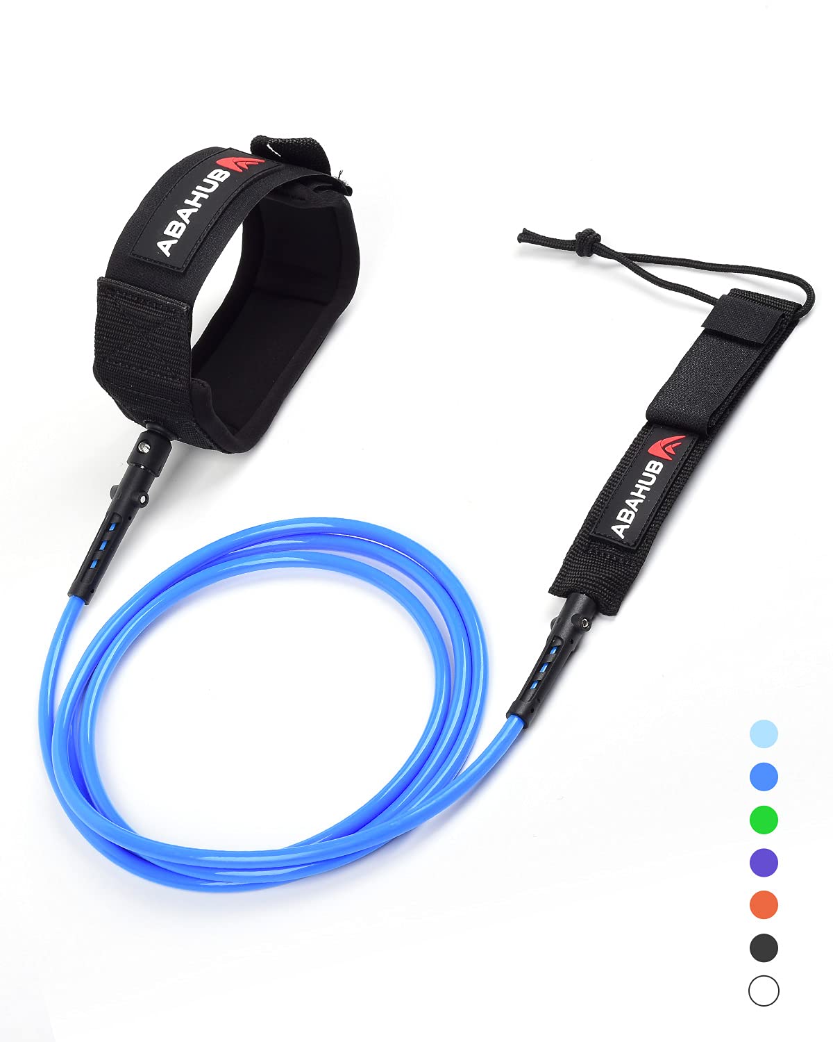 Abahub Surfboard Leash, 6/7/8/9/10 ft Straight Legrope Strap for Boards