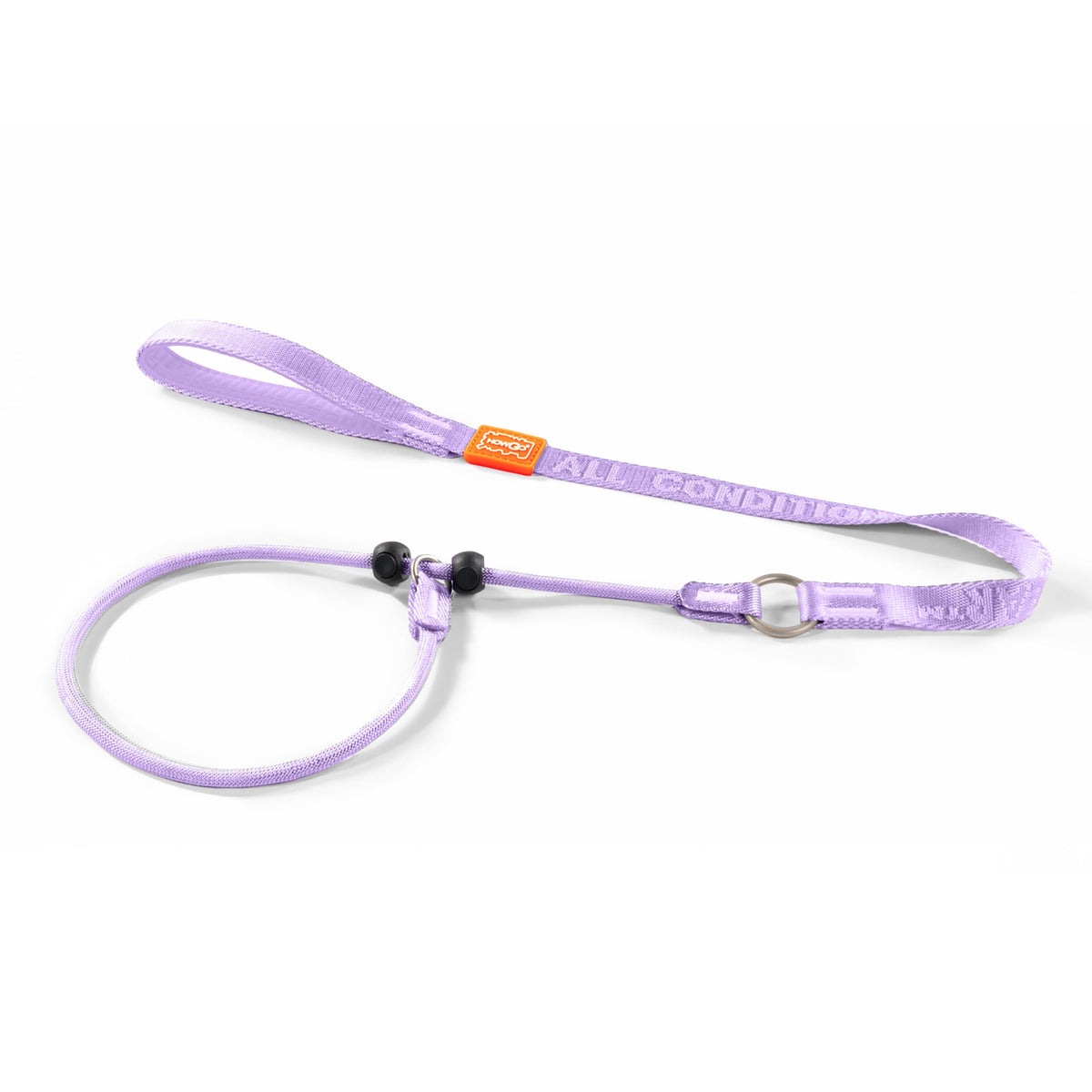 HowGo Slip Lead Dog Leash with 2 Spring-Loaded Stoppers (Black 5.0FT)