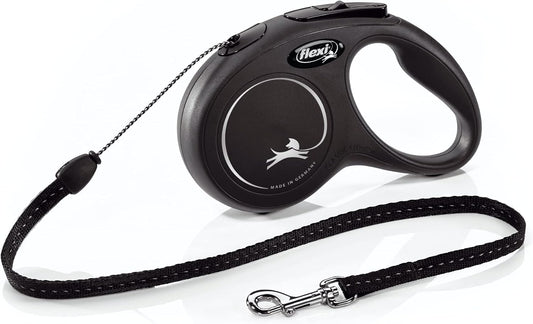 FLEXI® Classic Cord Retractable Dog Leash, Small, 16 ft - Black