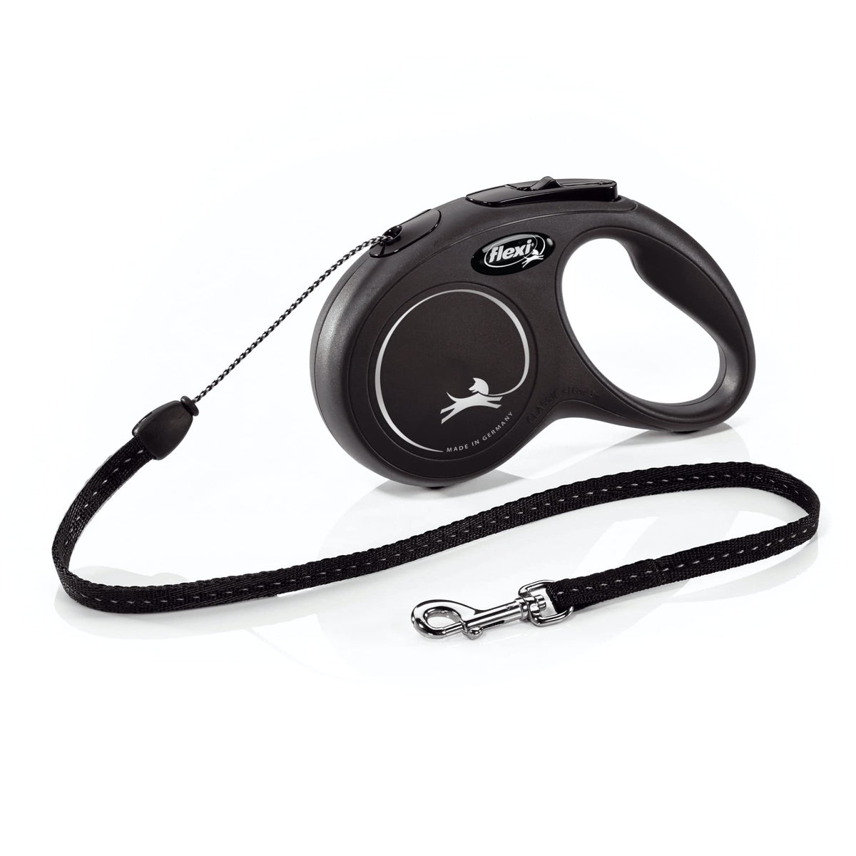 FLEXI® Classic Cord Retractable Dog Leash, Small, 16 ft - Black