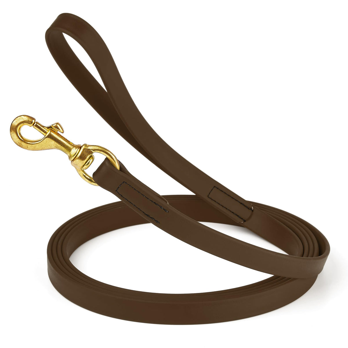 Viper Biothane K9 Working Dog Leash Waterproof Lead for Tracking Training Schutzhund Odor-Proof Long Line with Solid Brass Snap for Puppy Medium and Large Dogs 6ft, Black