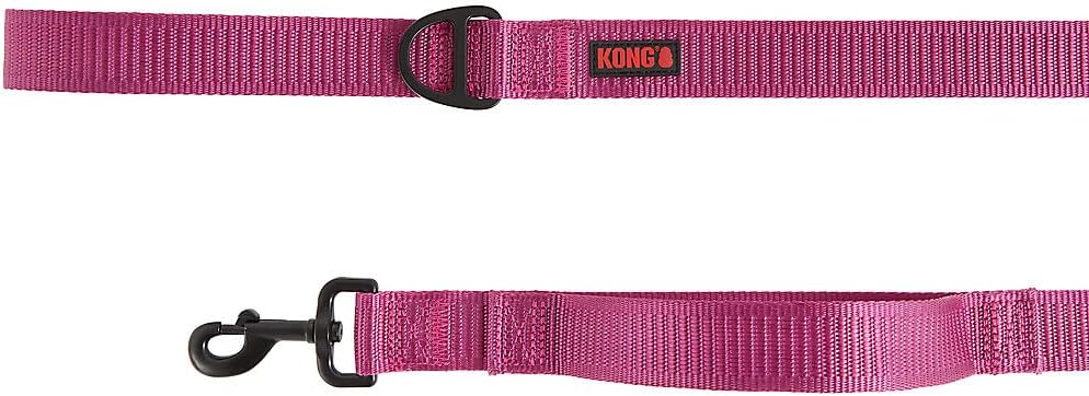 KONG Max HD Traffic Handle Ultra Durable Quick Control Leash 6' (Pink)
