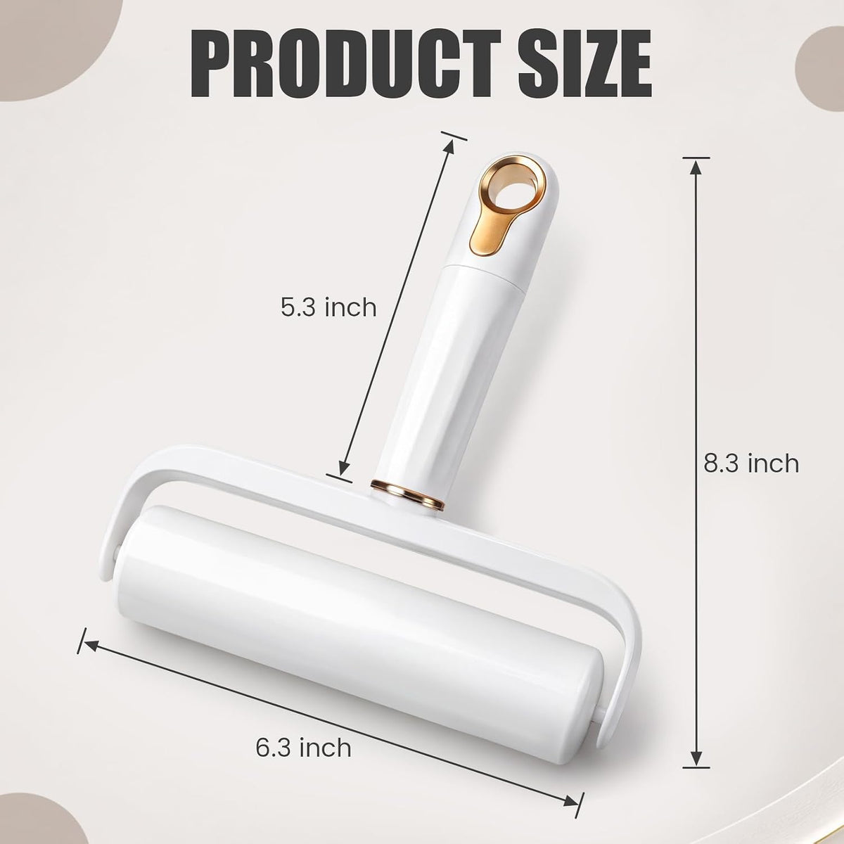 6.3 Inch Reusable Lint Roller, Washable Lint Remover