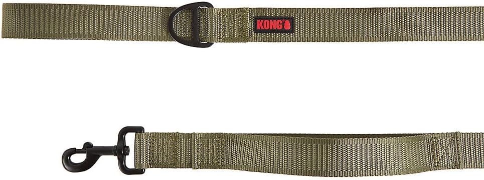 KONG Max HD Traffic Handle Ultra Durable Quick Control Leash 6' (Green)