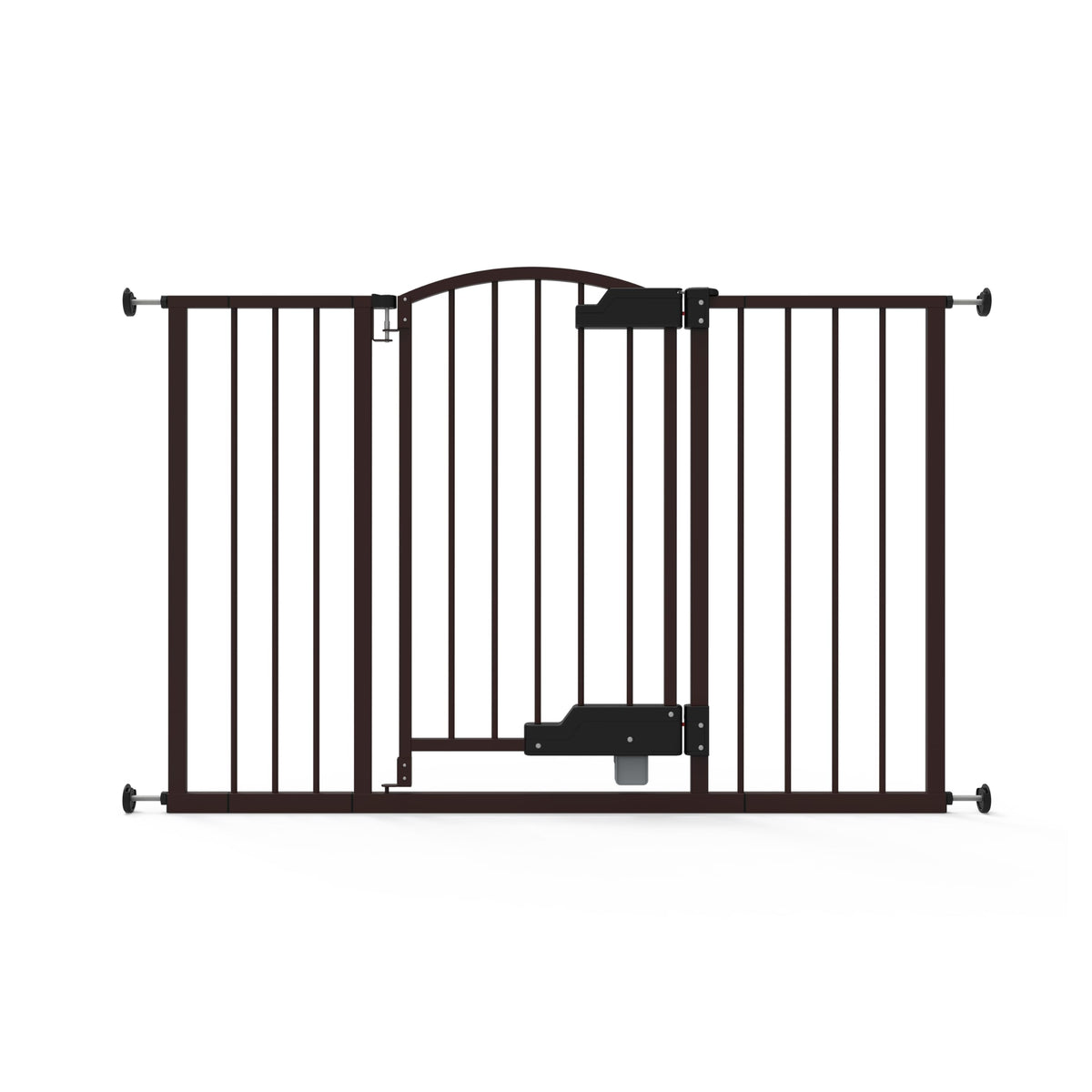 Ingenuity Multi-Use Decorative Extra Tall Walk-Thru Baby Gate, Fits Openings 28.5-48 Inch (Pack of 1), Black Metal, for Doorways and Stairways, 36' Tall Baby and Pet Gate, Black, One Size