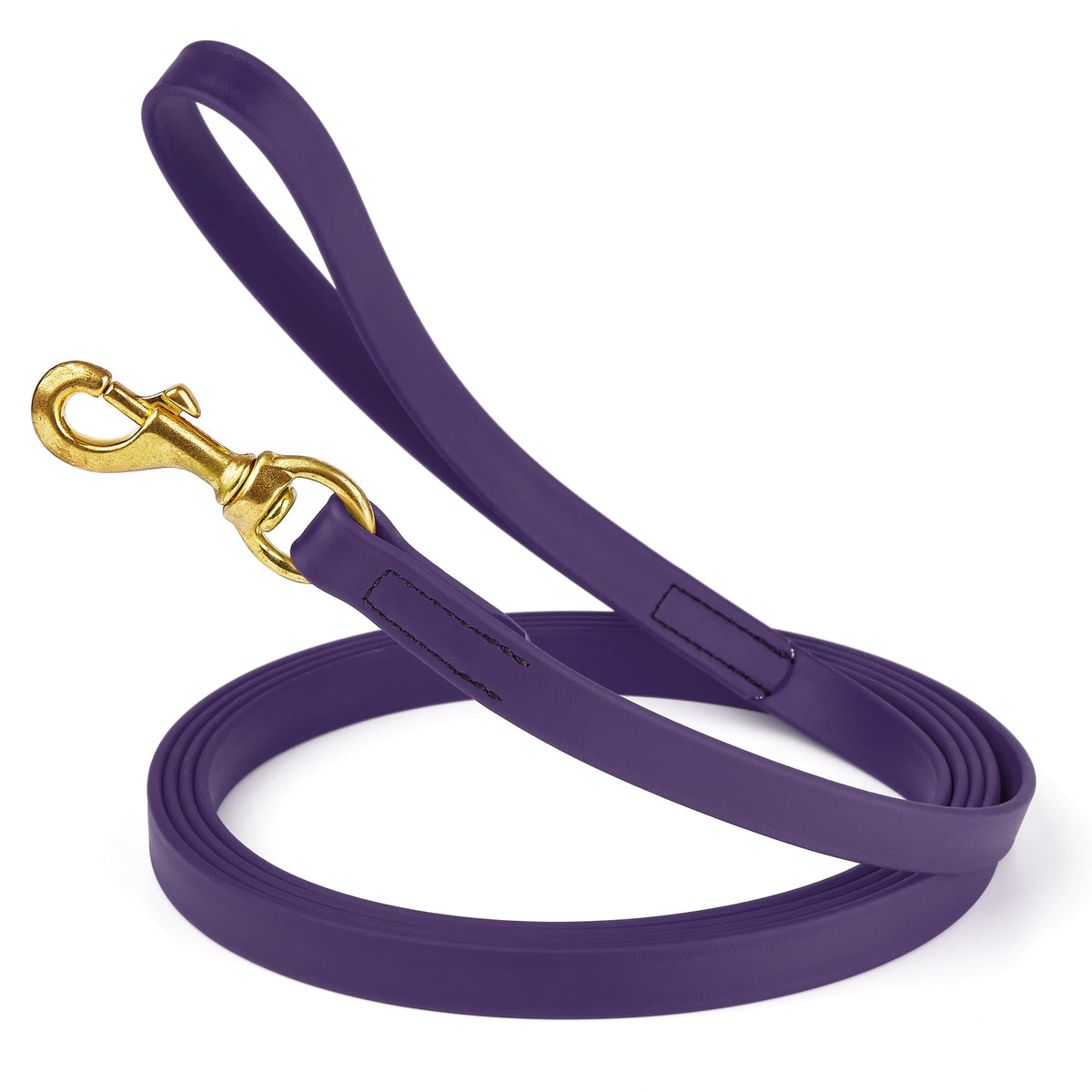 Viper Biothane K9 Working Dog Leash Waterproof Lead for Tracking Training Schutzhund Odor-Proof Long Line with Solid Brass Snap for Puppy Medium and Large Dogs 6ft, Black