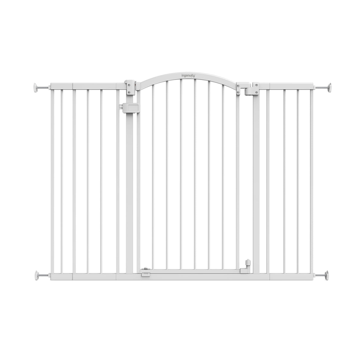 Ingenuity Multi-Use Decorative Extra Tall Walk-Thru Baby Gate, Fits Openings 28.5-48 Inch (Pack of 1), Black Metal, for Doorways and Stairways, 36' Tall Baby and Pet Gate, Black, One Size
