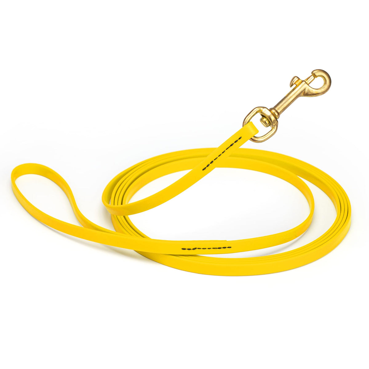Viper Biothane K9 Working Dog Leash Waterproof Lead for Tracking Training Schutzhund Odor-Proof Long Line with Solid Brass Snap for Puppy Medium and Large Dogs 6ft, Black