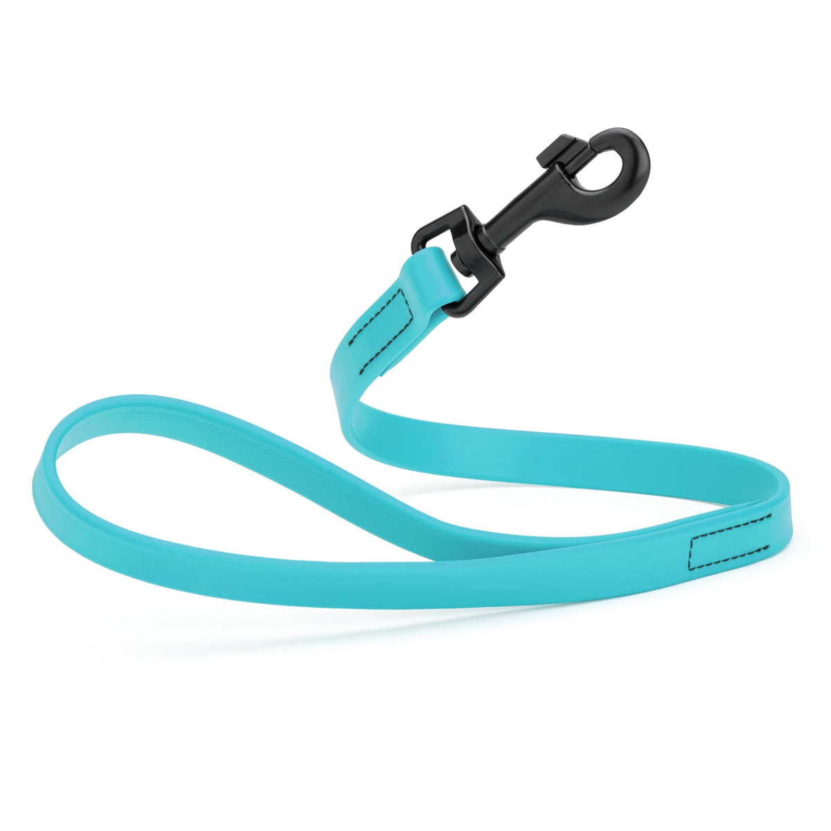Dogline Biothane Waterproof Dog Leash Strong Coated Nylon Webbing with Black Hardware Odor-Proof Easy to Clean High Performance for Small or Large Dogs Made in USA 4 or 6 ft Lead, Amethyst Purple