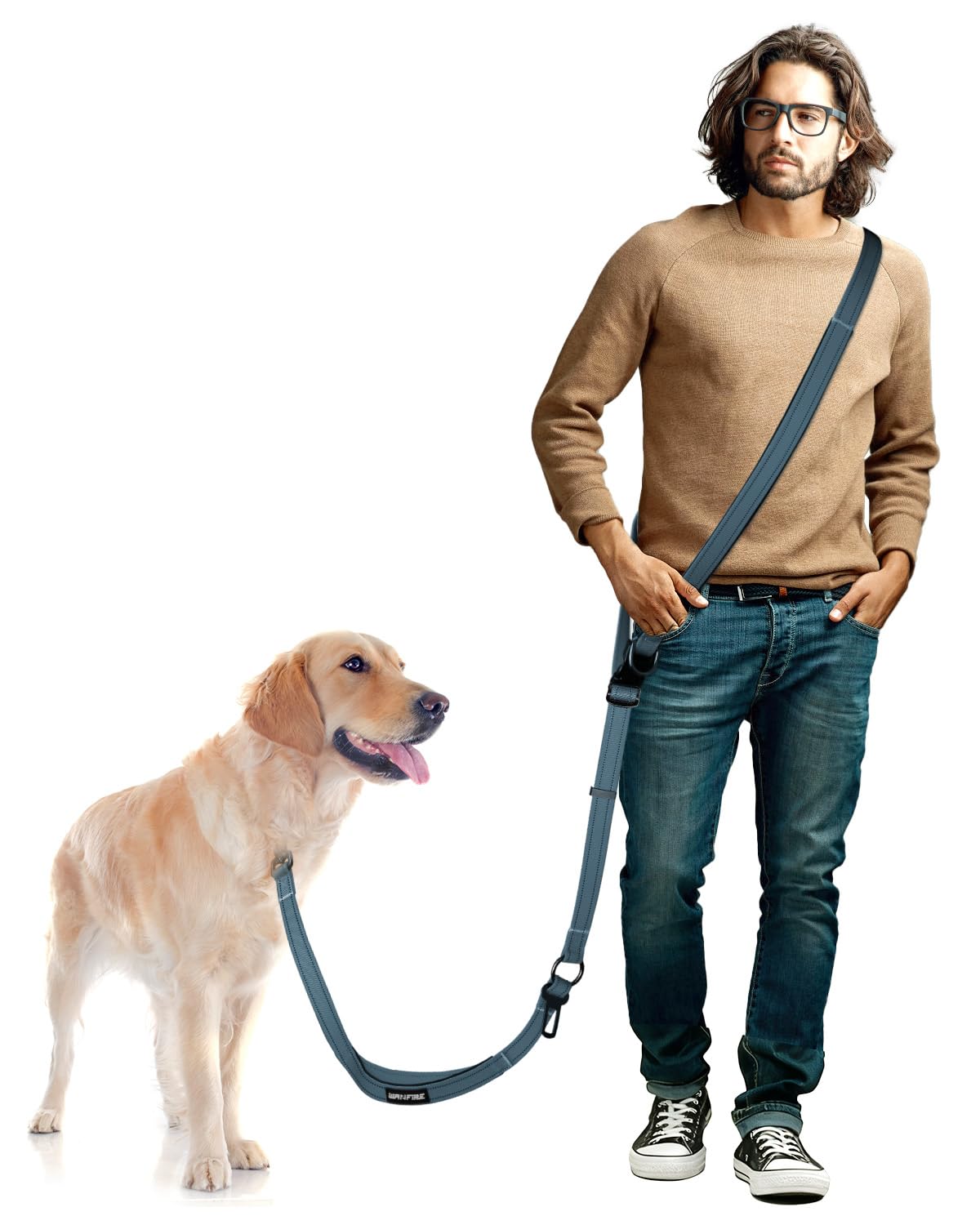 Hands Free Dog Leash, Multifunctional Crossbody Dog Leash