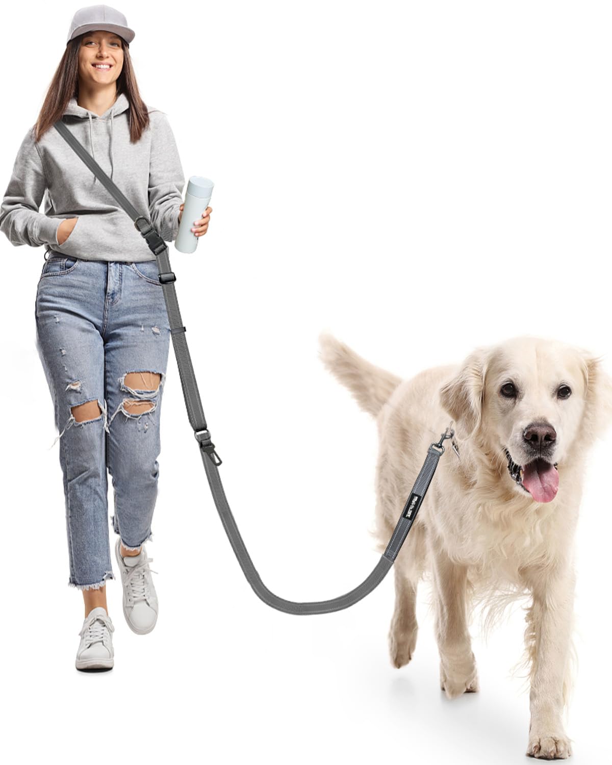 Hands Free Dog Leash, Multifunctional Crossbody Dog Leash