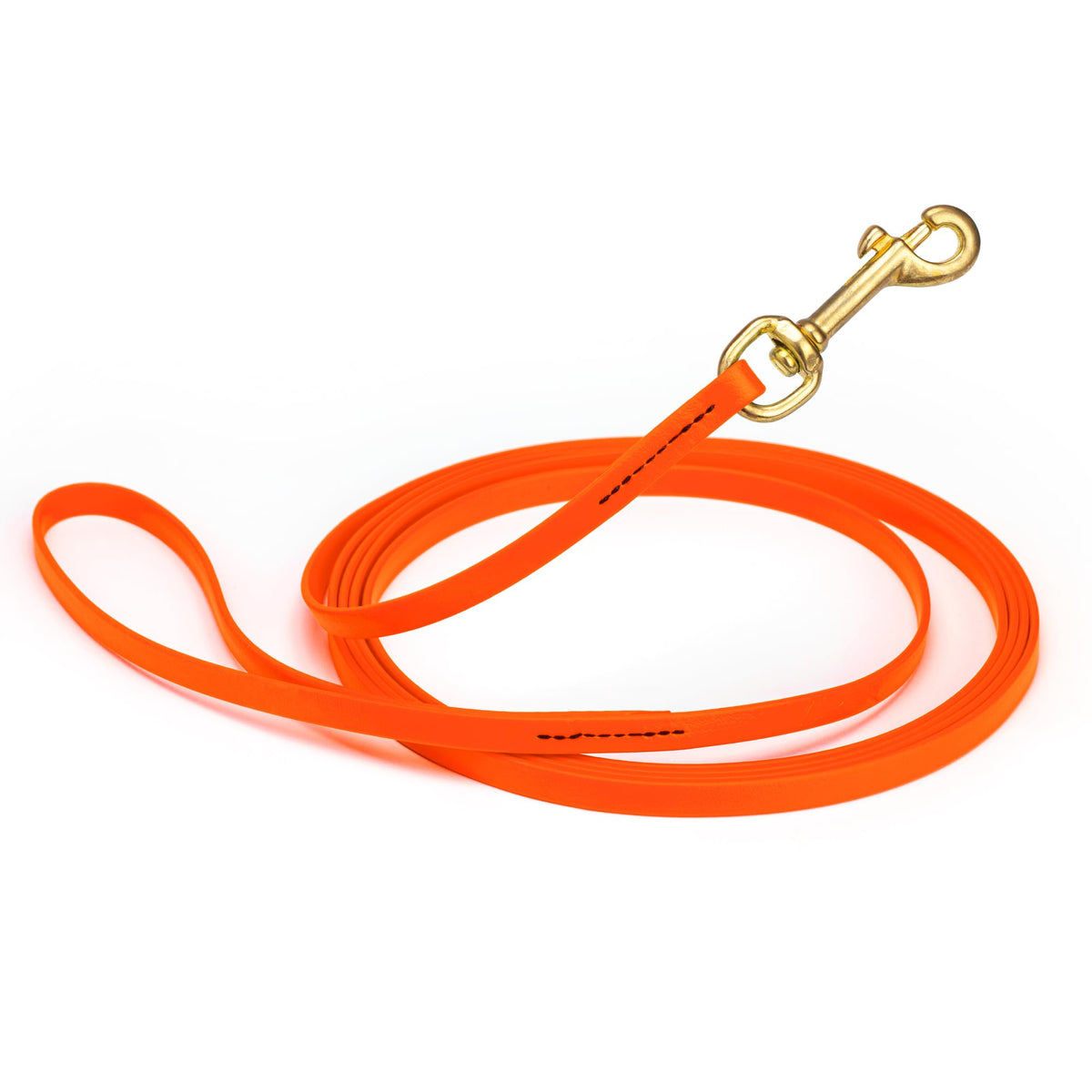 Viper Biothane K9 Working Dog Leash Waterproof Lead for Tracking Training Schutzhund Odor-Proof Long Line with Solid Brass Snap for Puppy Medium and Large Dogs 6ft, Black