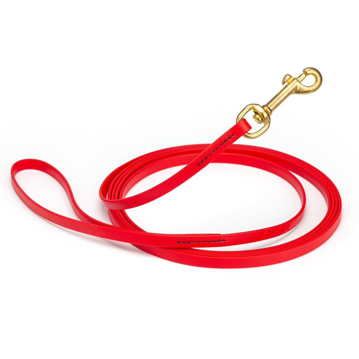Viper Biothane K9 Working Dog Leash Waterproof Lead for Tracking Training Schutzhund Odor-Proof Long Line with Solid Brass Snap for Puppy Medium and Large Dogs 6ft, Black