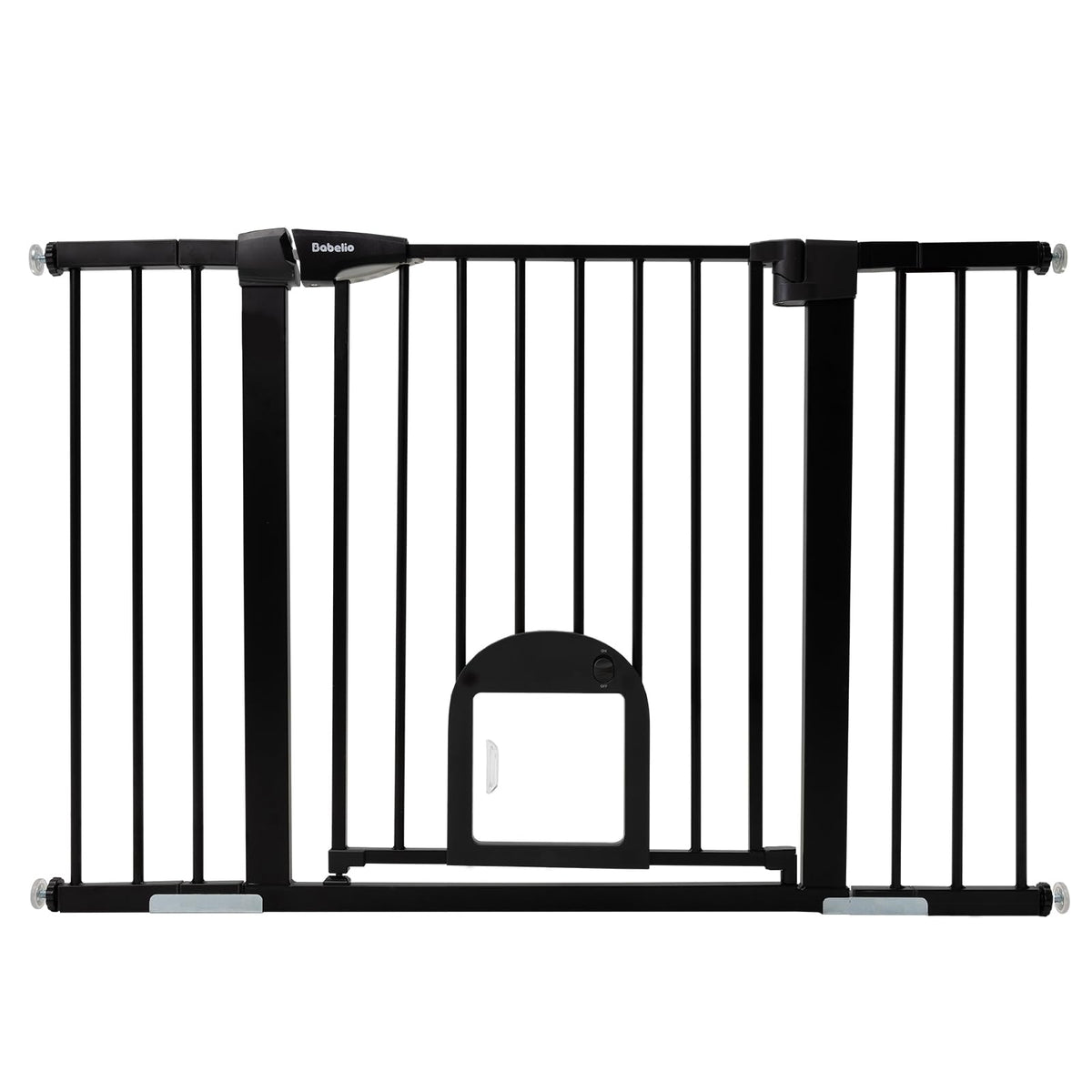 Babelio Dog Gate with Adjustable Cat Door, CatPrivilege III, 29-43"
