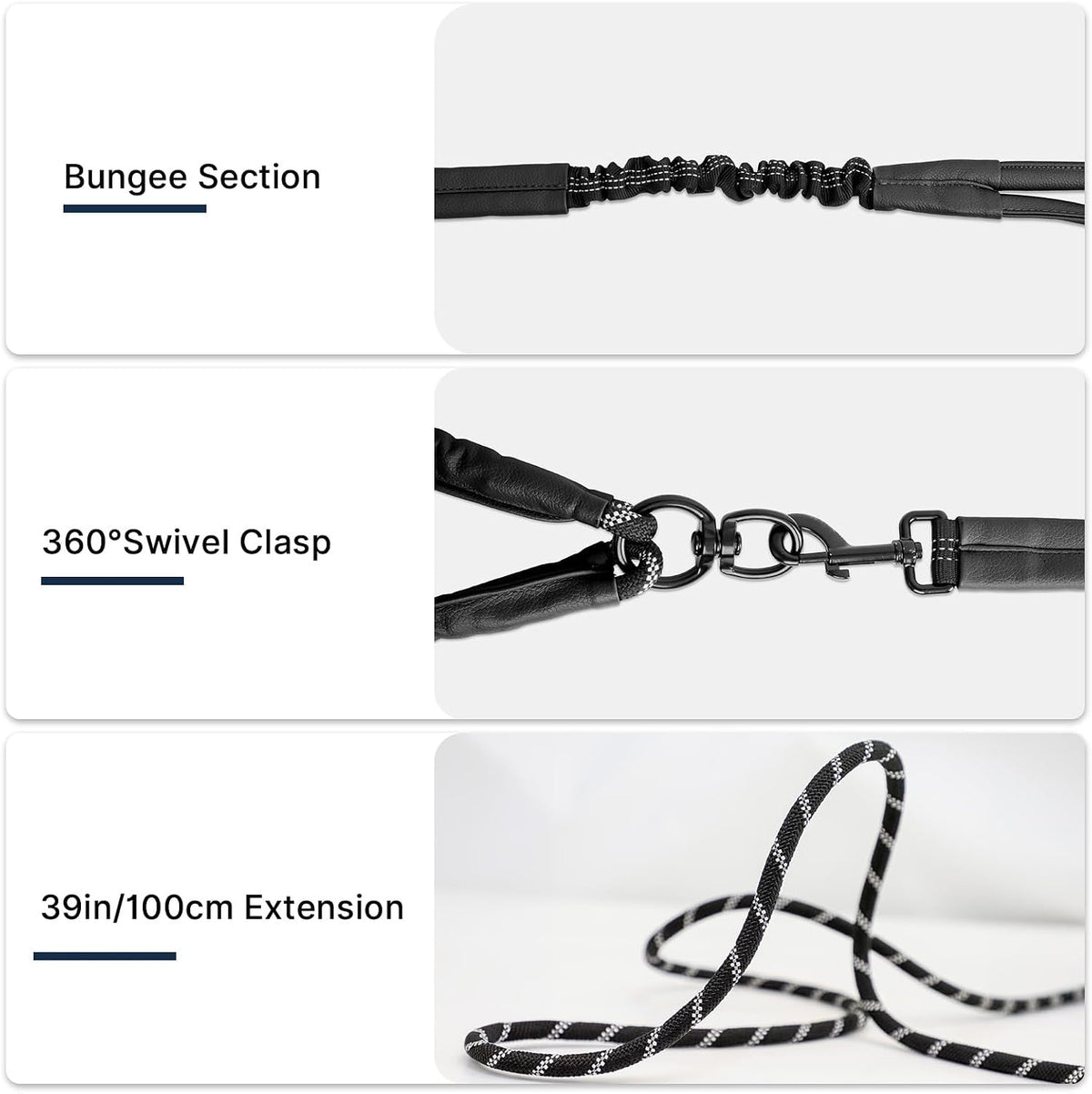 Pieviev Double Dog Leash for 2 Medium&Large Dogs, Longer Coupler, No Tangle