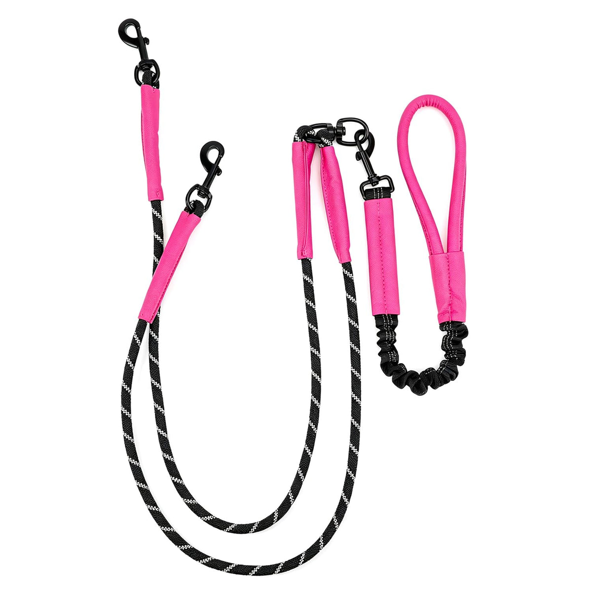 Pieviev Double Dog Leash for 2 Medium&Large Dogs, Longer Coupler, No Tangle