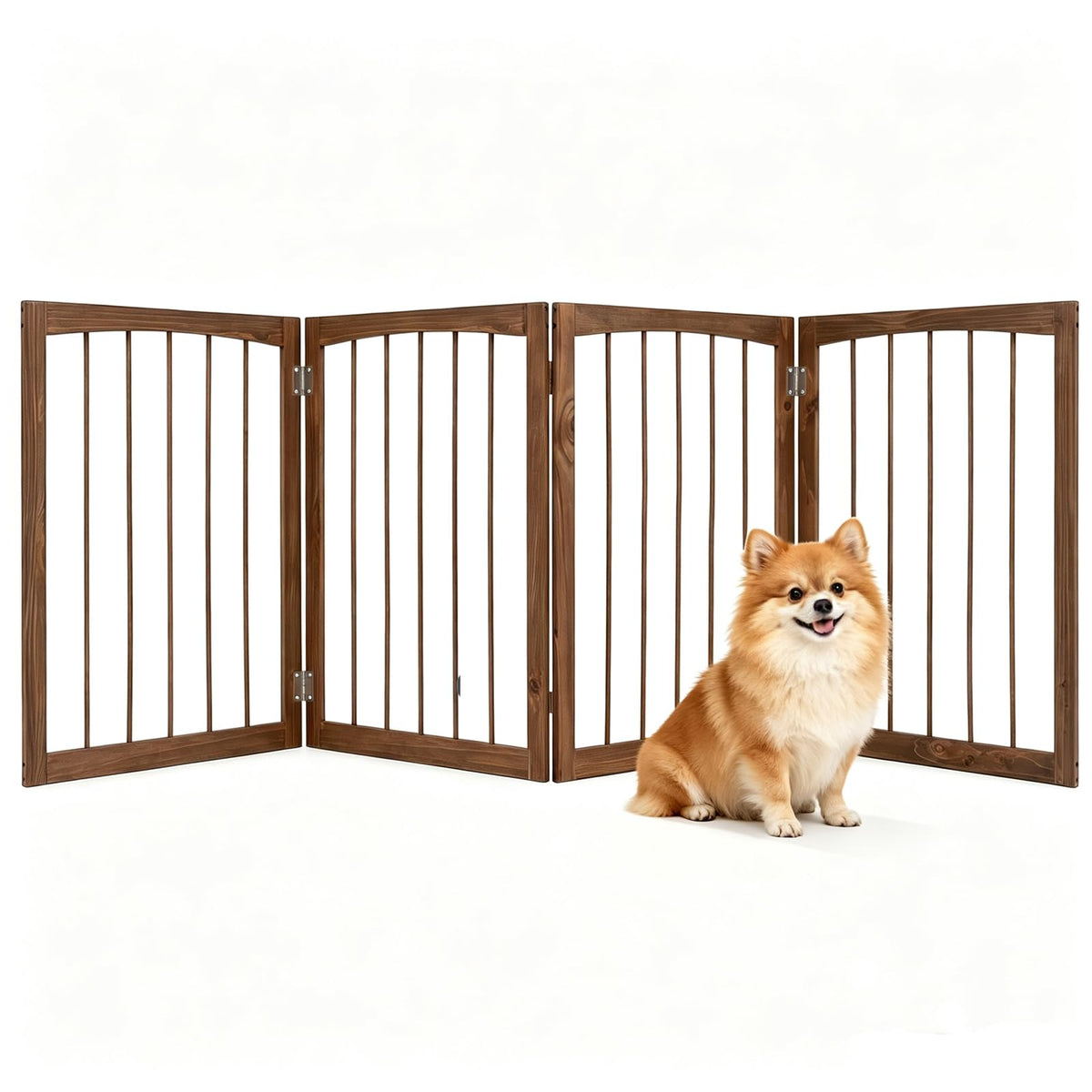 Giantex Freestanding Foldable Dog Gate Indoor, 63" W x 30" H Extra Wide