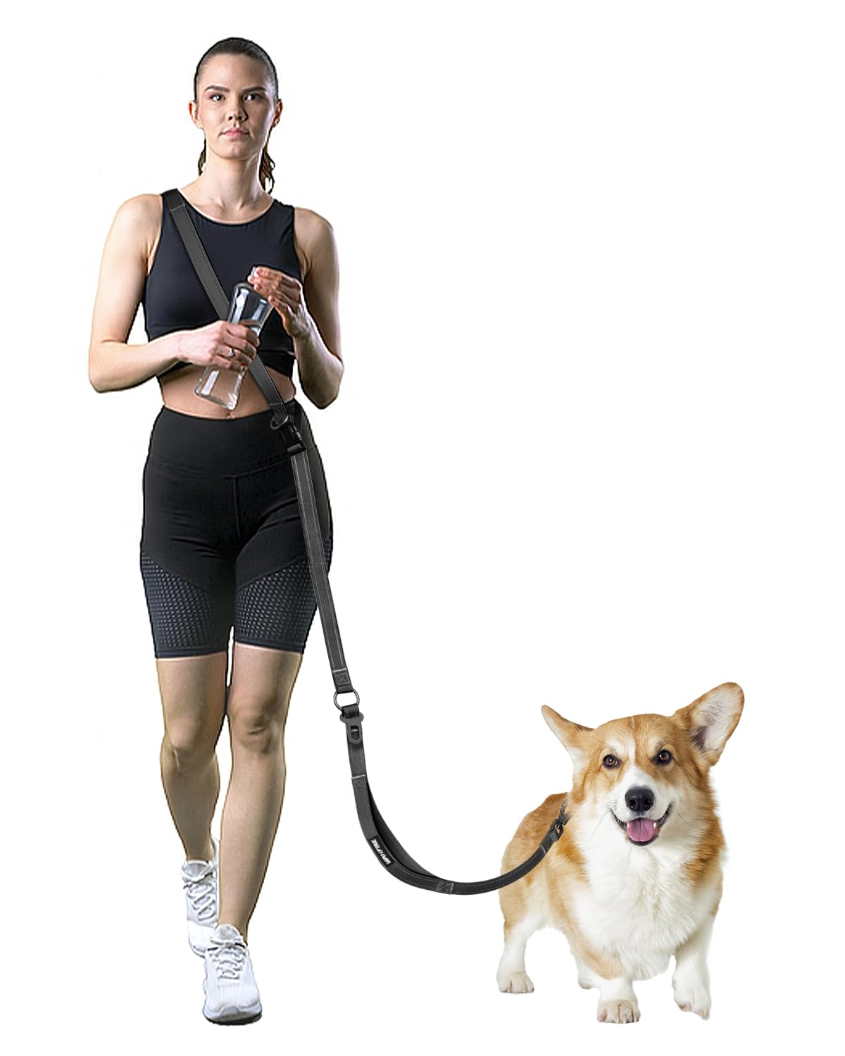 Hands Free Dog Leash, Multifunctional Crossbody Dog Leash