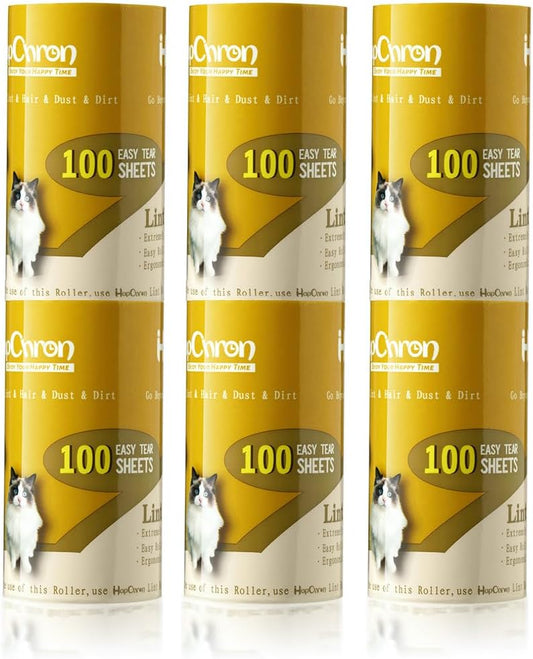 Lint Roller Refills 4", 600 Easy Tear Sheets, for Evercare, Extra Sticky