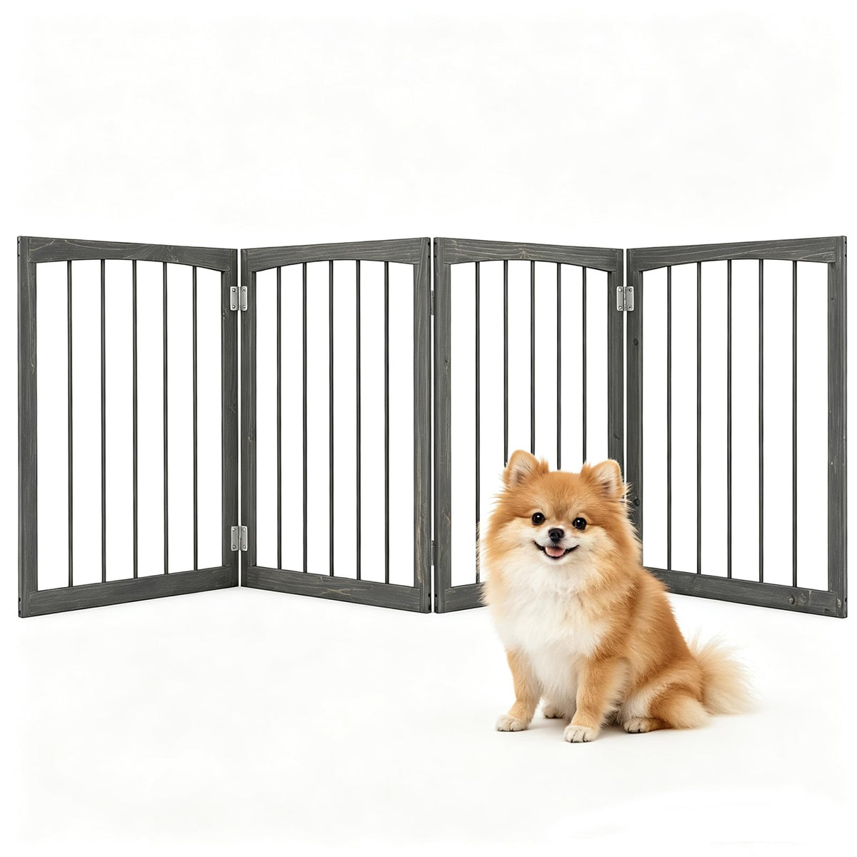 Giantex Freestanding Foldable Dog Gate Indoor, 63" W x 30" H Extra Wide