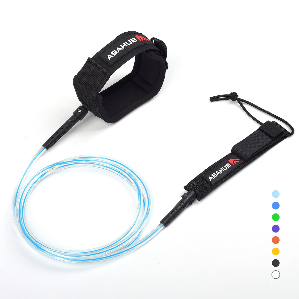 Abahub Surfboard Leash, 6/7/8/9/10 ft Straight Legrope Strap for Boards
