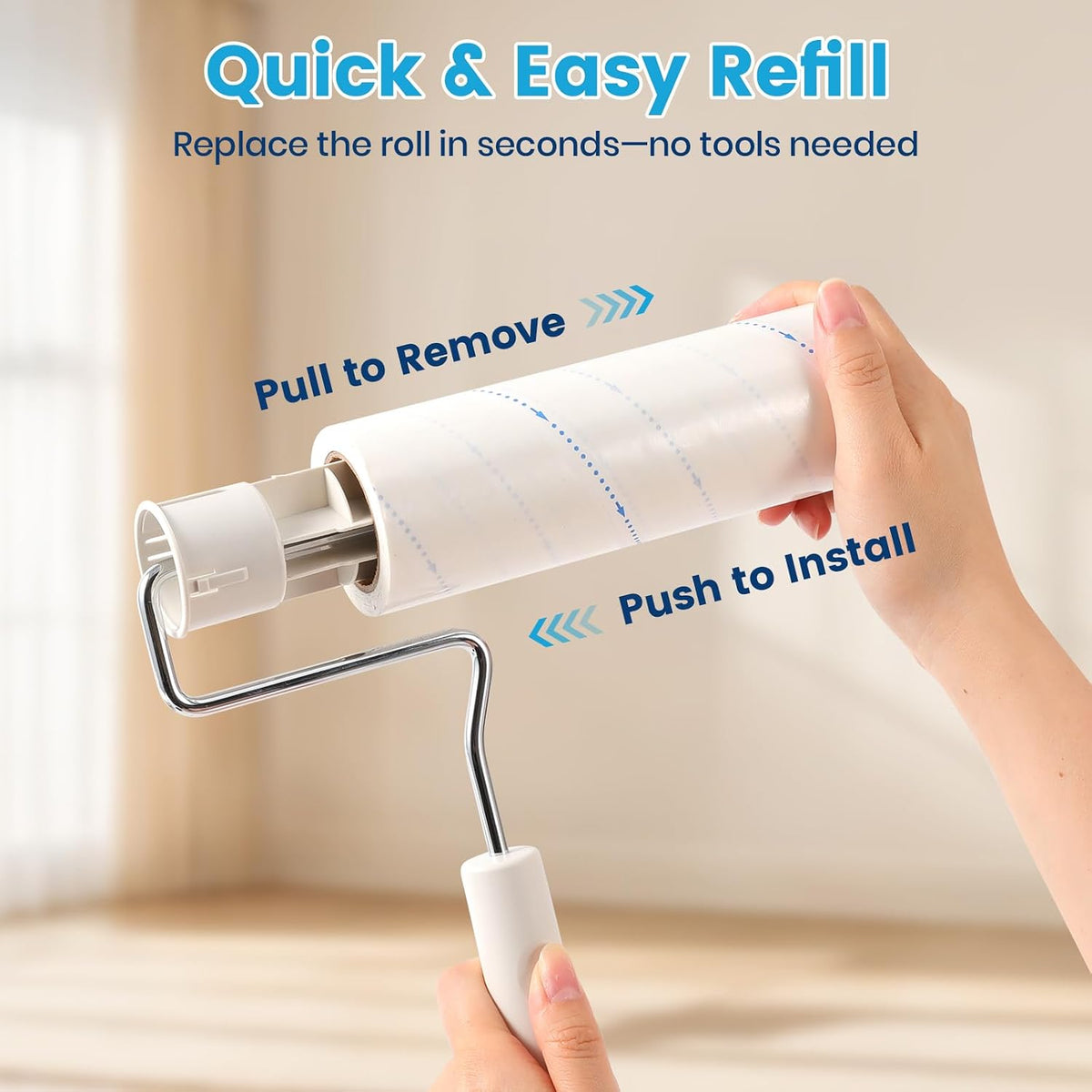 Extra Sticky Large Surface Lint Roller for Pet Hair, 500 Sheets