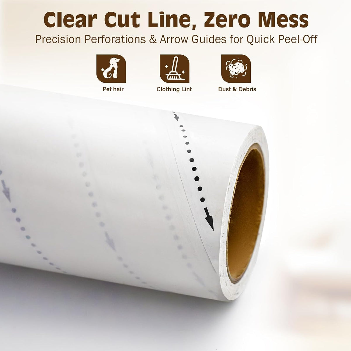 Lint Roller for Pet Hair Extra Sticky,10 Years Lifespan,9.45''/6.3" Pet Hair Removal Tool Roller for Pet Dog Cat Hair (1 Roller+4 Long Rolls 1 Short roll)